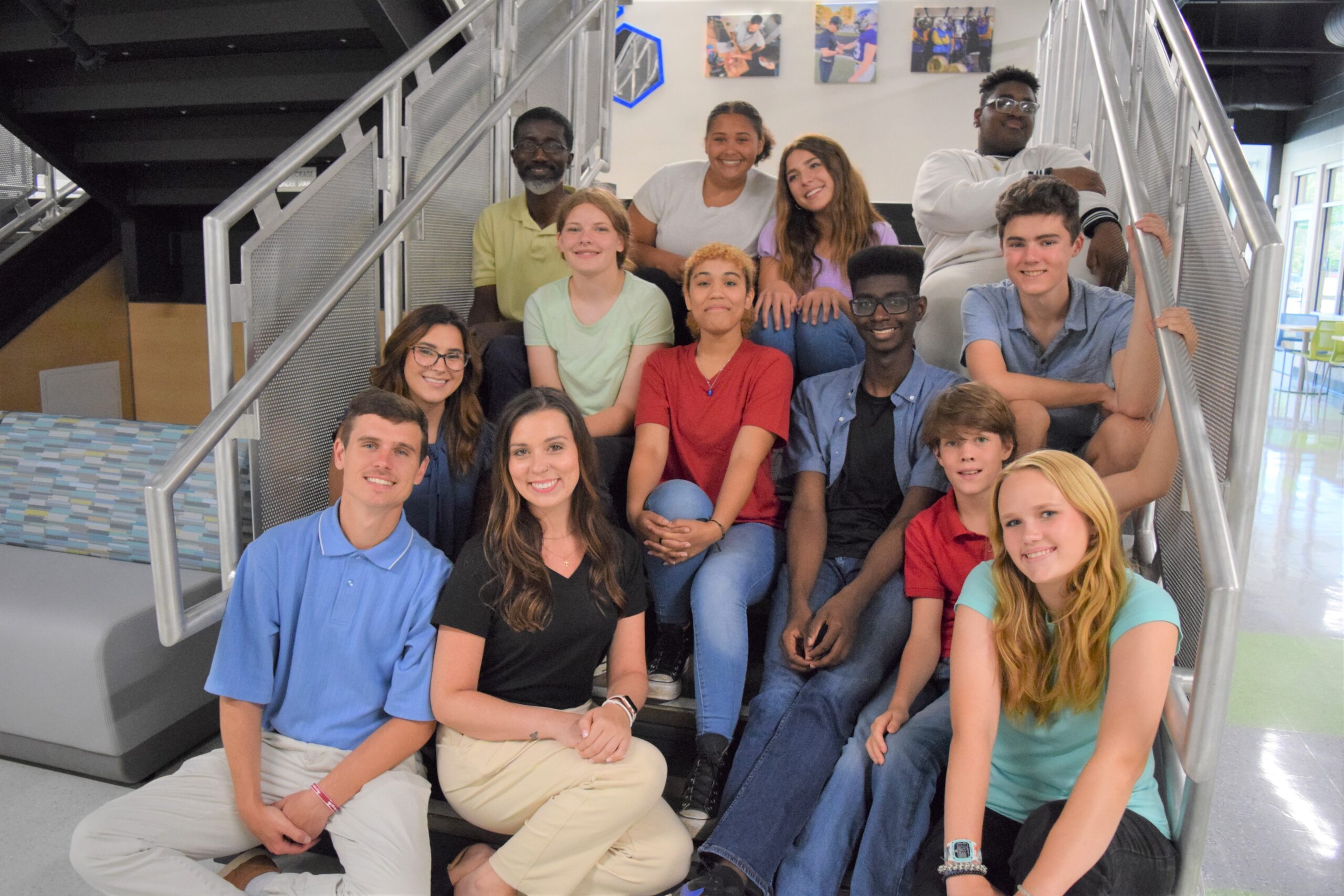 Happy Students on stairs